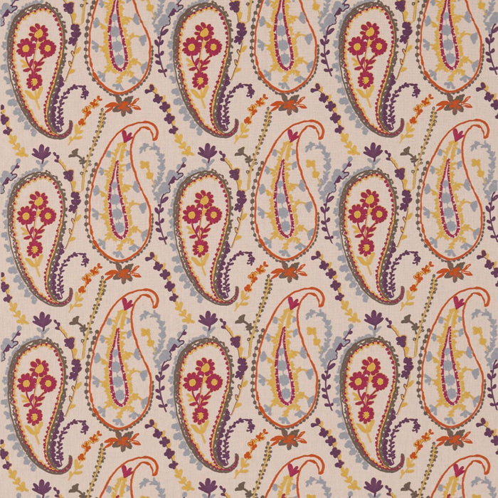 Sanderson Jamila Berry/Ochre 235247 Fabric Sample DSOH235247