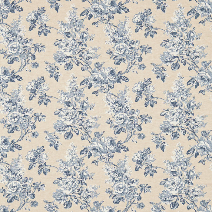 Sanderson Sorilla Damask Indigo/Linen 234347 Fabric Sample DSOR234347