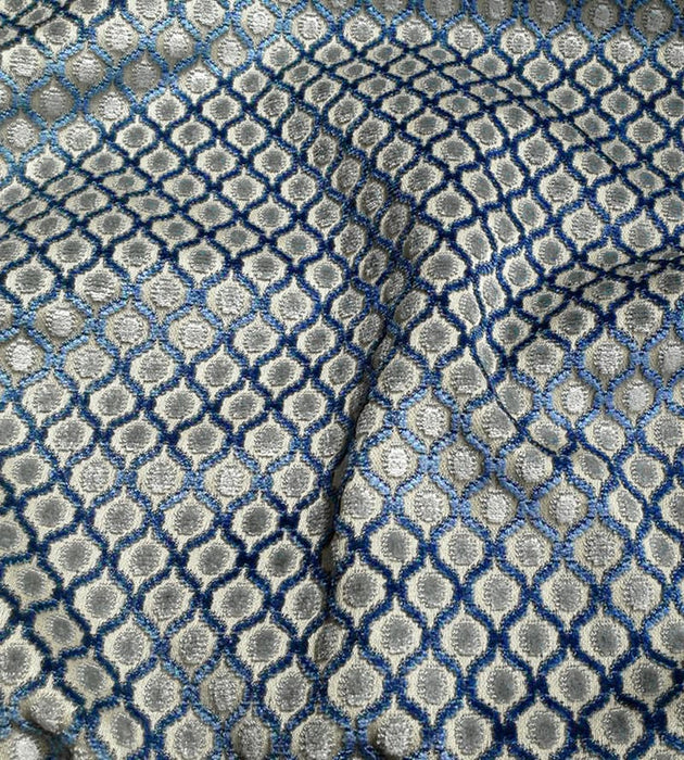 Old World Weavers So Padova Bleu Blue Fabric Sample DS 00012333