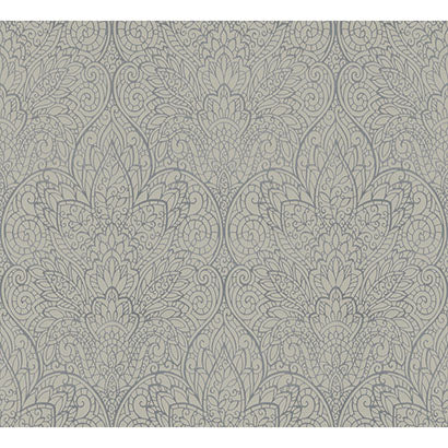 York Paradise Dark Taupe & Silver Wallpaper DT5012