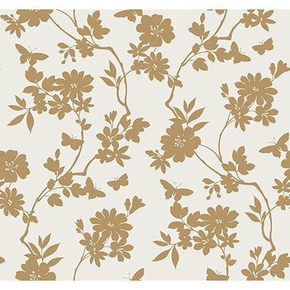 York Flutter Vine White & Gold Sample DT5022