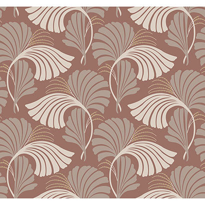 York Dancing Leaves Tan Wallpaper DT5131