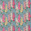 Sanderson Hollyhocks Petrol Blue/Multi 224310 Fabric Sample DVIN224310