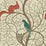 Sanderson Squirrel & Dove Teal/ Red SQ102 Wallpaper Sample DVIWSQ102