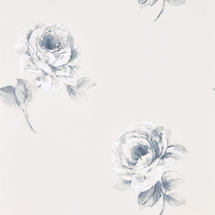 Sanderson Rosa Rosa Indigo 216277 Wallpaper Sample DWAP216277