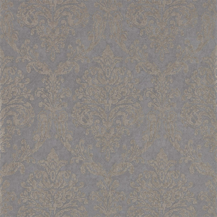 Sanderson Riverside Damask Mole/Copper 216290 Wallpaper Sample DWAP216290