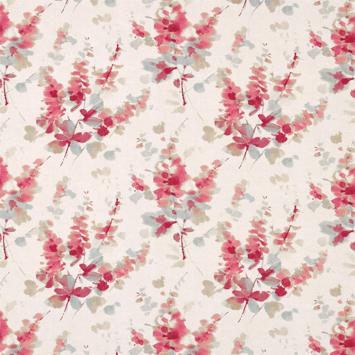 Sanderson Delphiniums Coral 226290 Fabric Sample DWAP226290