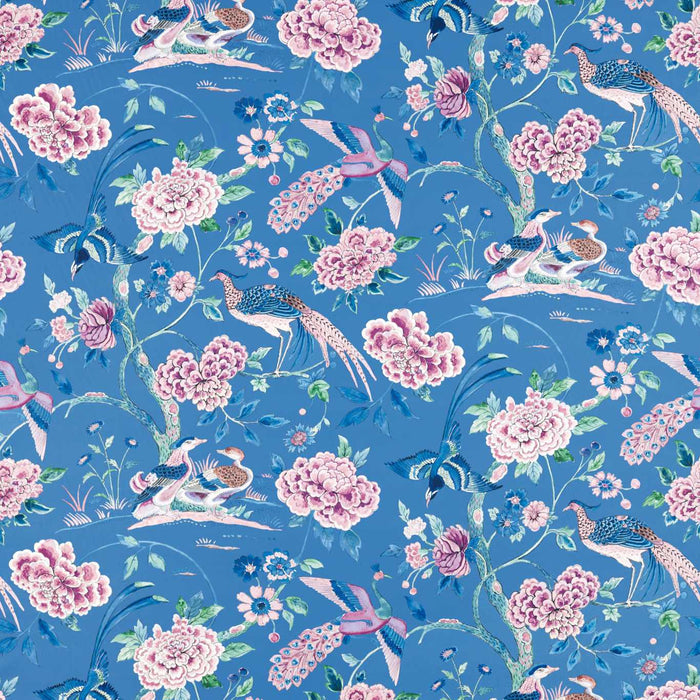 Sanderson Indienne Peacock Blueberry 226972 Fabric Sample DWAT226972