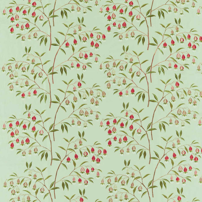 Sanderson Chinese Lantern Mint & Apricot 237270 Fabric Sample DWAT237270