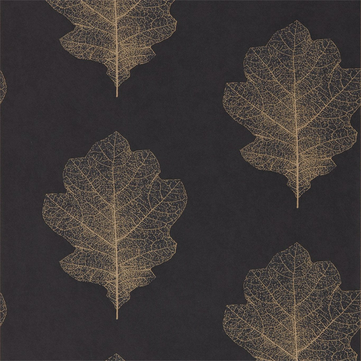 Sanderson Oak Filigree Charcoal/Bronze 215700 Wallpaper Sample DWOW215700