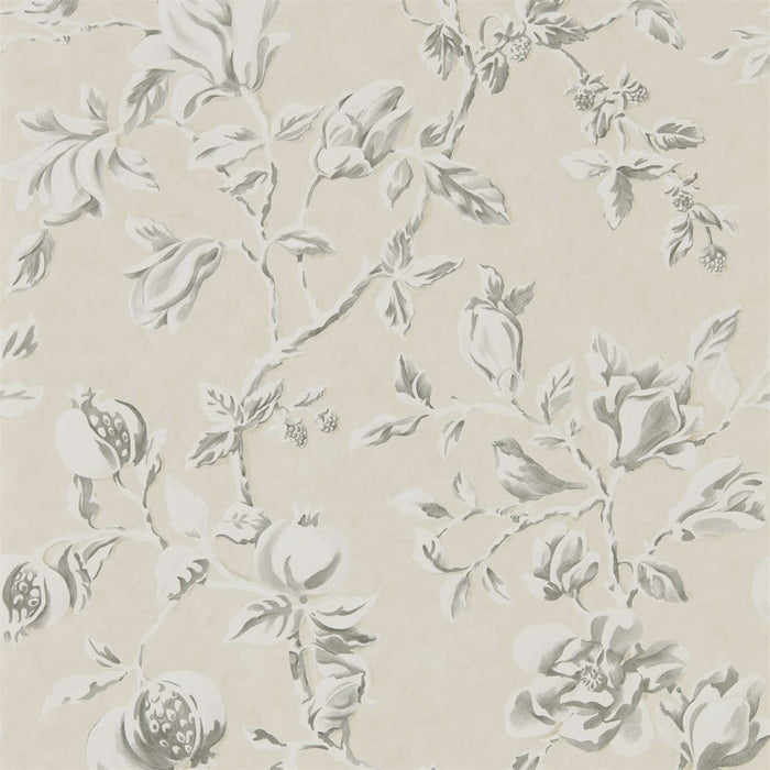 Sanderson Magnolia & Pomegranate Ivory/Charcoal 215726 Wallpaper Sample DWOW215726