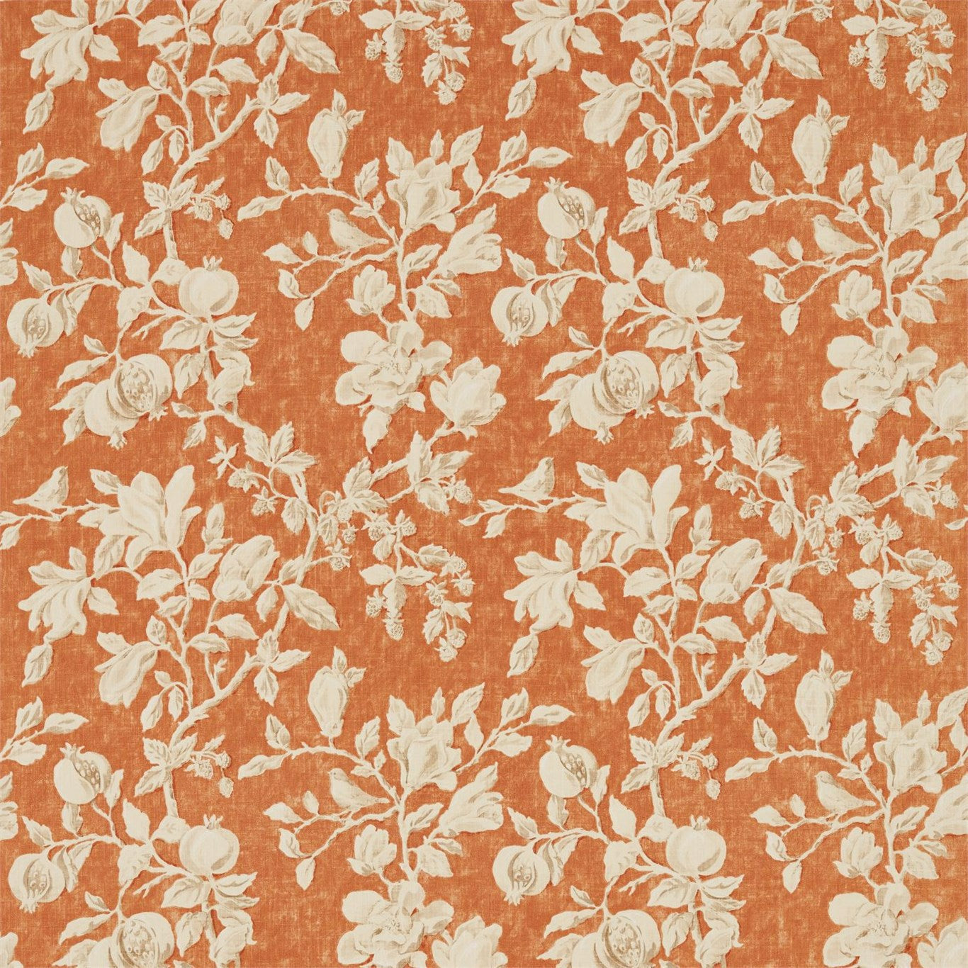 Sanderson Magnolia & Pomegranate Russet/Wheat 225506 Fabric Sample DWOW225506