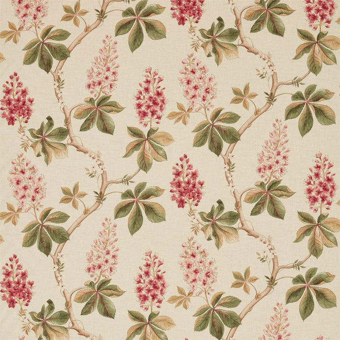 Sanderson Chestnut Tree Coral/Bayleaf 225517 Fabric Sample DWOW225517