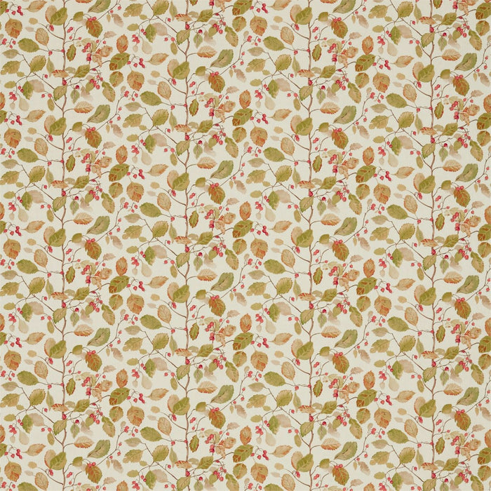 Sanderson Woodland Berries Rosehip/Moss 225530 Fabric Sample DWOW225530