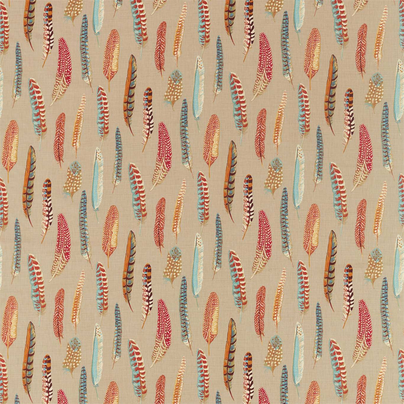 Sanderson Lismore Teal/Russet 226522 Fabric Sample DYSI226522