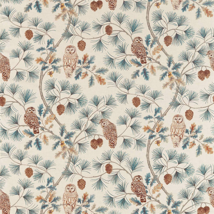 Sanderson Owlswick Teal 226524 Fabric Sample DYSI226524