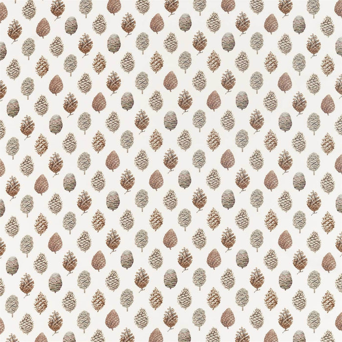 Sanderson Pine Cones Briarwood/Cream 226527 Fabric Sample DYSI226527