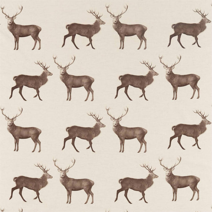 Sanderson Evesham Deer Linen/Chalk 226528 Fabric Sample DYSI226528