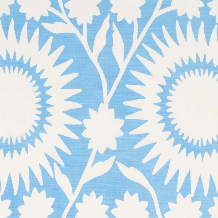 China Seas Daisy Blotch French Blue Fabric Sample 7930-15