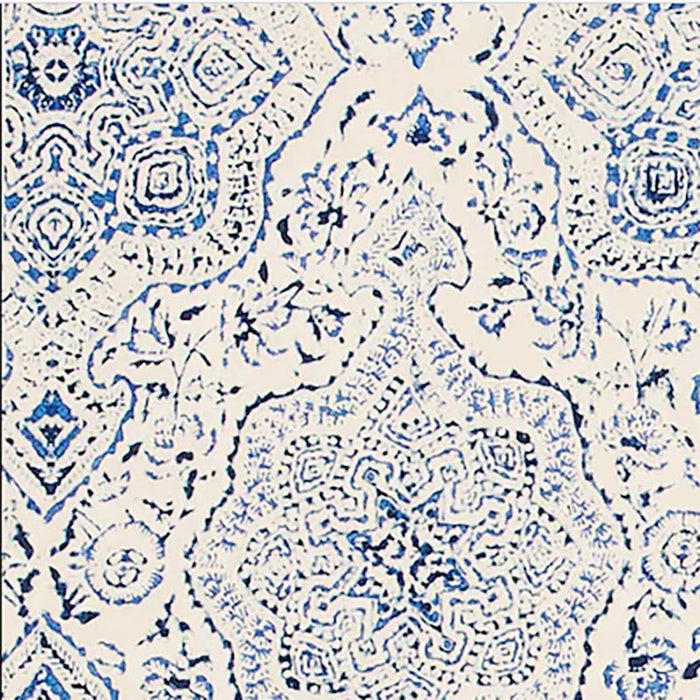 Peter Dunham Deeg - Outdoor Blue/Blue On White Fabric Sample 139DEG01