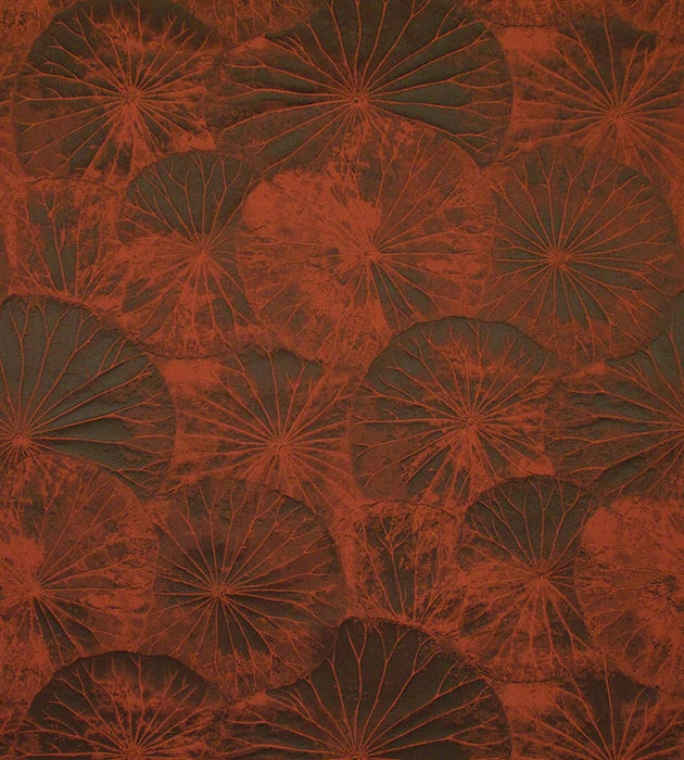 Old World Weavers Lotus Burnt Orange Fabric E7 0110LOTU