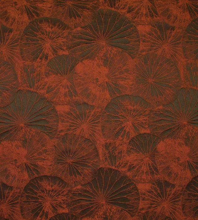 Old World Weavers Lotus Burnt Orange Fabric Sample E7 0110LOTU