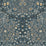 Seabrook Designs Victorian Garden Floral Prepasted Aegean Blue & Warm Stone Wallpaper Sample EP10112