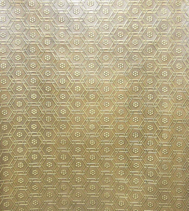 Old World Weavers Cuir Victoria Natural & Gold Fabric ER 0003C020