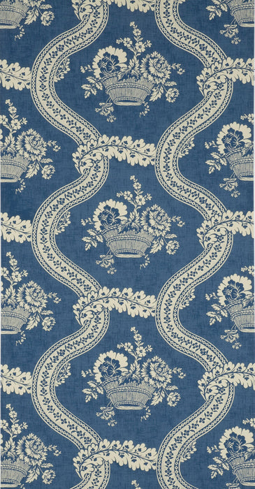 Pierre Frey Les Paniers Fleuris Bleu Ancien Wallpaper Sample FP160001