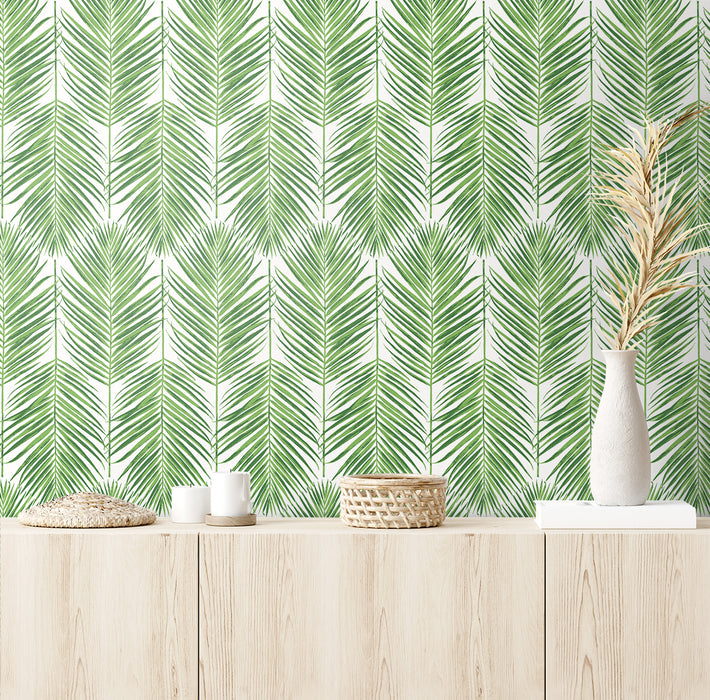 Seabrook Designs Marina Palm Summer Fern Wallpaper Sample ET10704