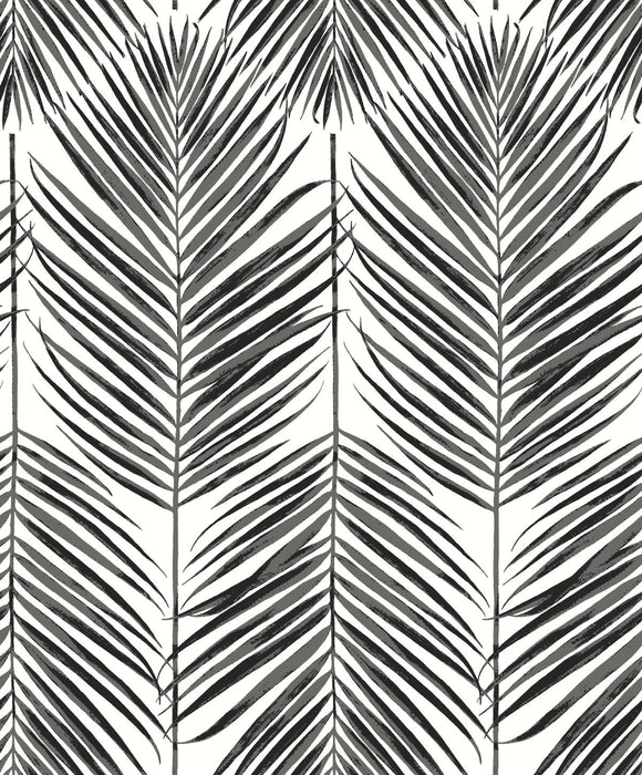 Seabrook Designs Marina Palm Ebony Wallpaper Sample ET10735