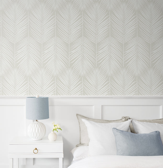 Seabrook Designs Athena Palm Sea Salt Wallpaper ET10805