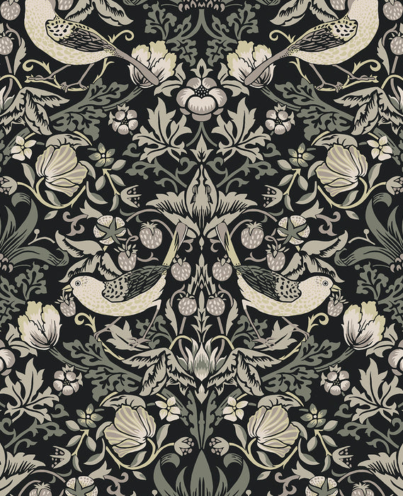 Seabrook Designs Fragaria Garden Blacksmith Wallpaper ET11200