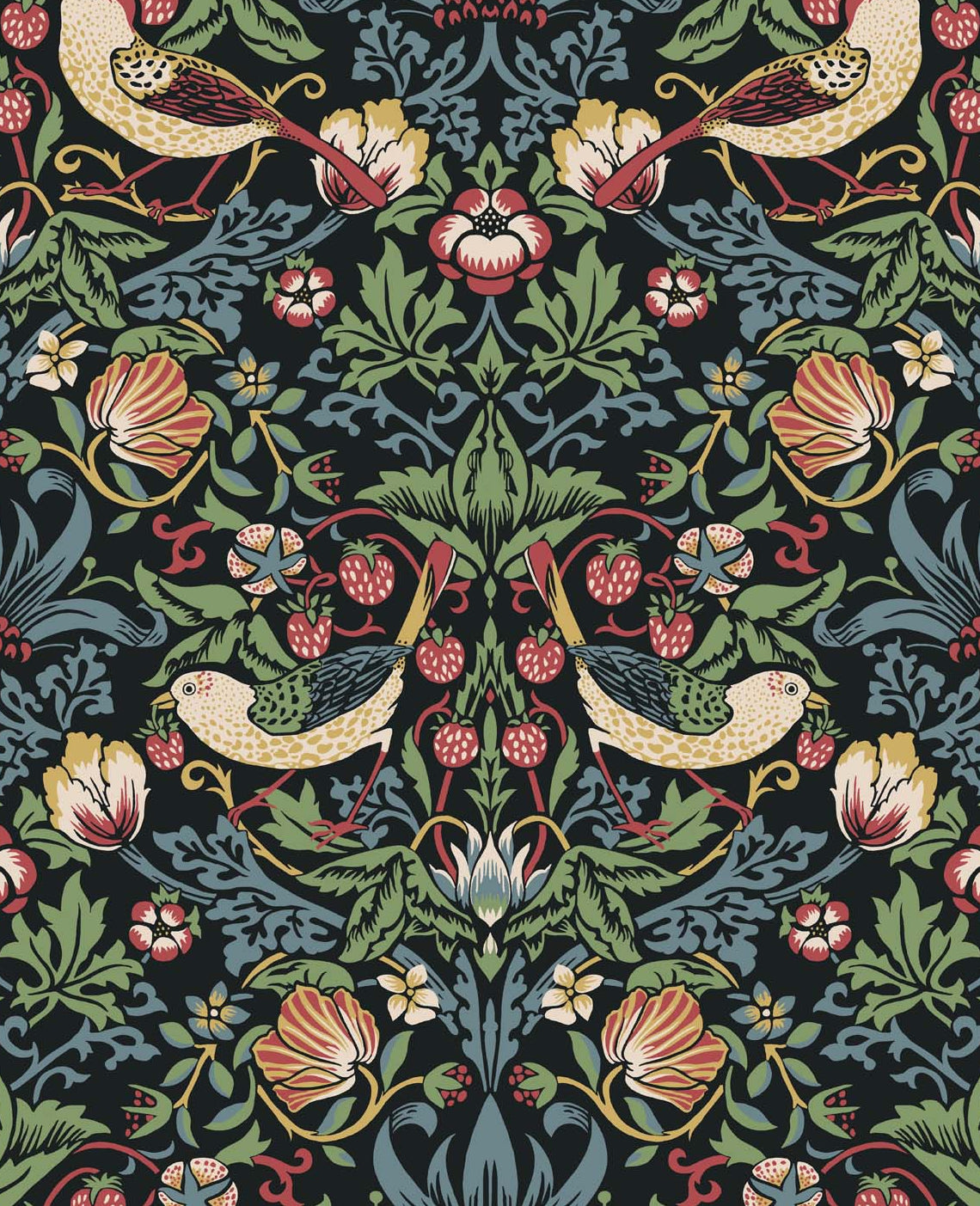 Seabrook Designs Fragaria Garden Ebony Wallpaper ET11210