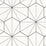 Seabrook Designs Hedron Geometric Ebony & Eggshell Wallpaper Sample ET11300