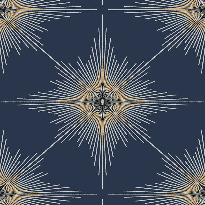 Seabrook Designs North Star Navy Blue Wallpaper ET11402