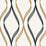 Seabrook Designs Wave Ogee Metallic Gold & Ebony Wallpaper Sample ET11806