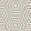 Seabrook Designs Hex Topography Cove Grey & Ebony Wallpaper Sample ET11900