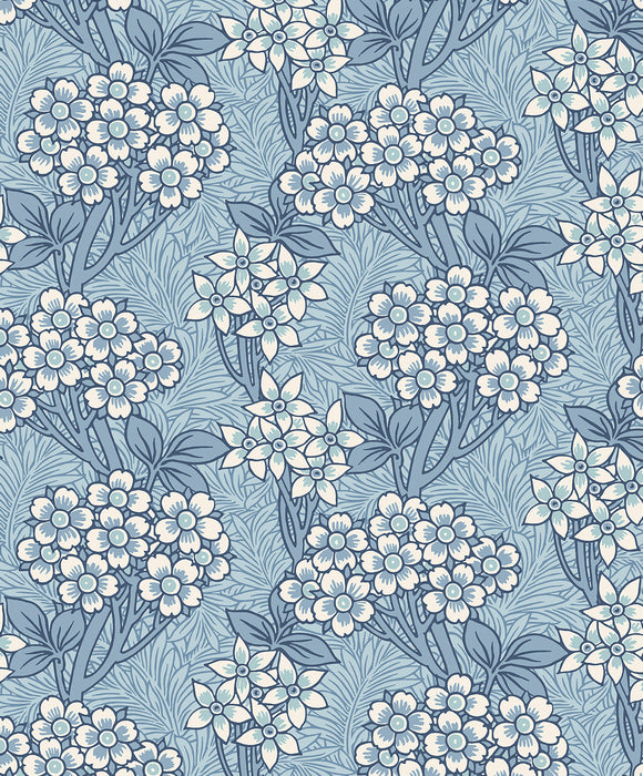 Seabrook Designs Floral Vine Sky Blue Wallpaper ET12022