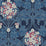 Seabrook Designs Floral Hydrangea Naval Blue & Raspberry Wallpaper Sample ET12112