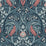 Seabrook Designs Bird Scroll Aegean Teal & Coral Wallpaper ET12222