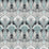 Seabrook Designs Dragonfly Damask Ebony & Aqua Wallpaper Sample ET12404