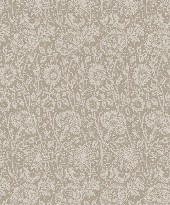 Seabrook Designs Tonal Floral Trail Taupe Wallpaper Sample ET12508