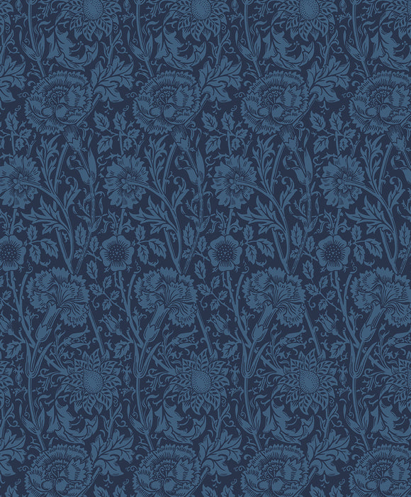 Seabrook Designs Tonal Floral Trail Marine Blue Wallpaper ET12512