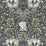 Seabrook Designs Ogee Flora Charcoal & Goldenrod Wallpaper Sample ET12608