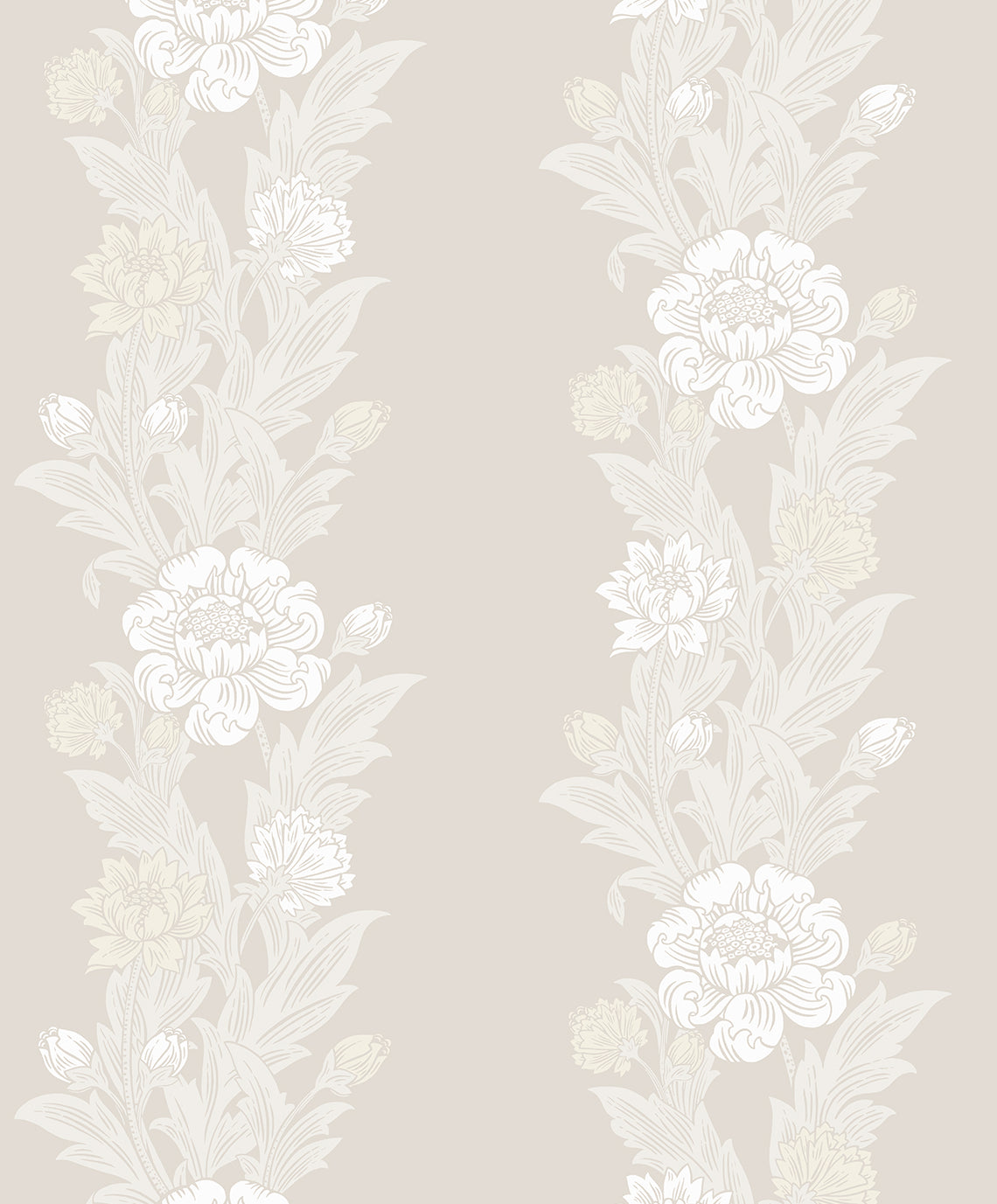 Seabrook Designs Blooming Stripe Swiss Coffee Wallpaper ET12705