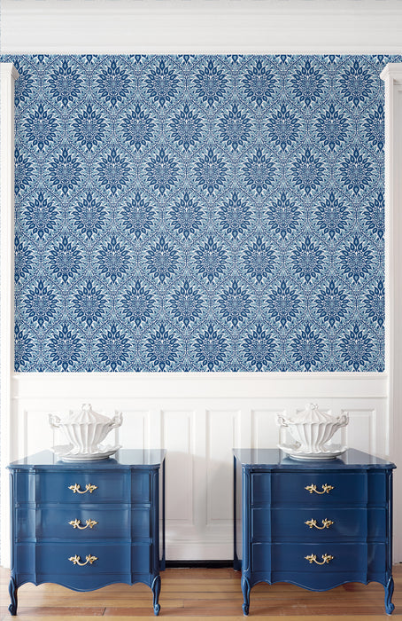 Seabrook Designs Luna Ogee Lakeside Wallpaper Sample ET12902