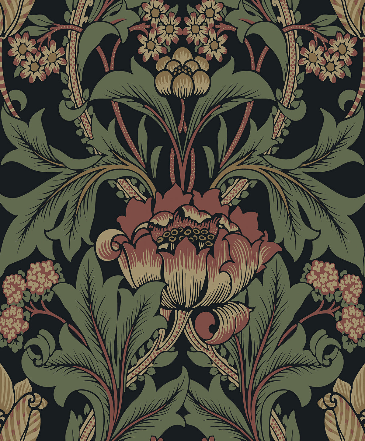 Seabrook Designs Primrose Garden Wrought Iron & Clay Wallpaper ET13101