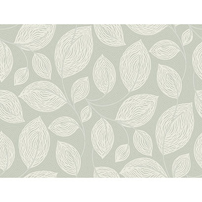 York Contoured Leaves Green Wallpaper EV3921