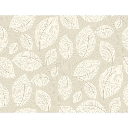 York Contoured Leaves Sand Wallpaper EV3923